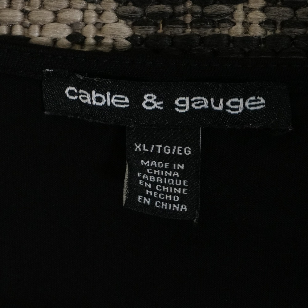 Cable & Gauge Women's XL Black Cold Shoulder Ruffle Top Blouse Preppy Dress Y2k - Picture 3 of 5